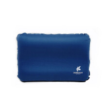 (Blue) Portable Automatic Inflatable High Elastic 3d Pillow For Outdoor Camping Sleeping