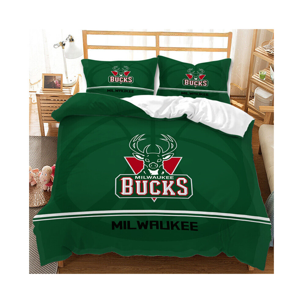 (Single-135x200cm, 8) NBA Basketball Bedding Single Double Down Kids Quilt Cover Pillowcase Set