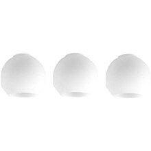 Set of 3 Classic Style White Glass Oval Arco-Shaped Dome Ceiling Lamp Pendant Light Shades
