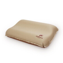 (Khaki) Portable Automatic Inflatable High Elastic 3d Pillow For Outdoor Camping Sleeping