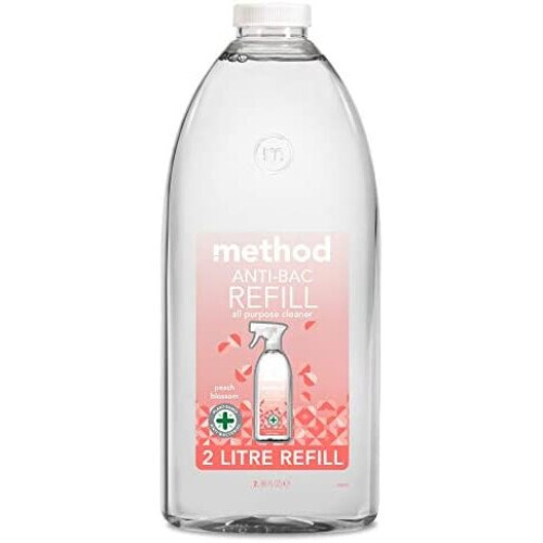Method Method Antibacterial Spray Refill, All Purpose Cleaner, Peach Blossom, 2 L 1