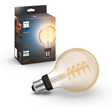 Philips Hue White Ambiance, lampadina LED connessa E27 Filamento G93 Globo, Bluetooth, funziona con Alexa, Google e Homekit