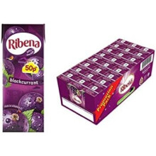 Ribena Blackcurrant Flavour Cartons Furit Juice 250ml Pack Of 24 Cartons