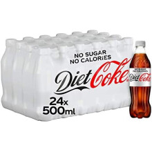 Diet Coke 24 x 500ml Bottles - Sugar Free, Calorie Free, Natural Flavours, Best Served Chilled