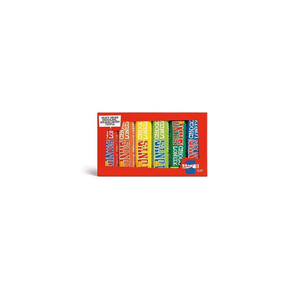 Tony's Chocolonely - Rainbow Tasting Pack - Small Chocolate Bars - 6 Different Flavours - Chocolate Bar - Belgium Fairtrade Chocolate