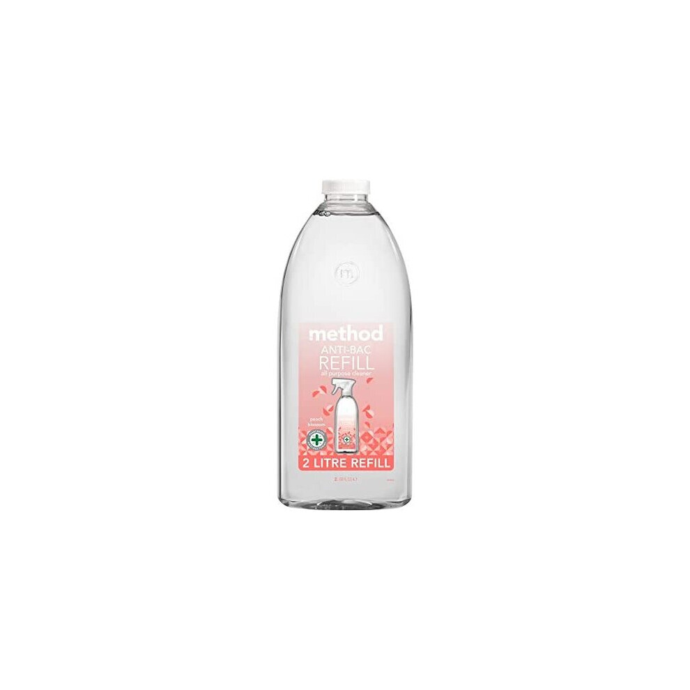 Method Antibacterial Spray Refill, All Purpose Cleaner, Peach Blossom, 2 L