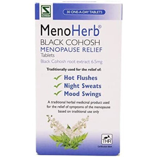 Menoherb Balck Cohosh Root Extract 6.5mg - 30 Tablets
