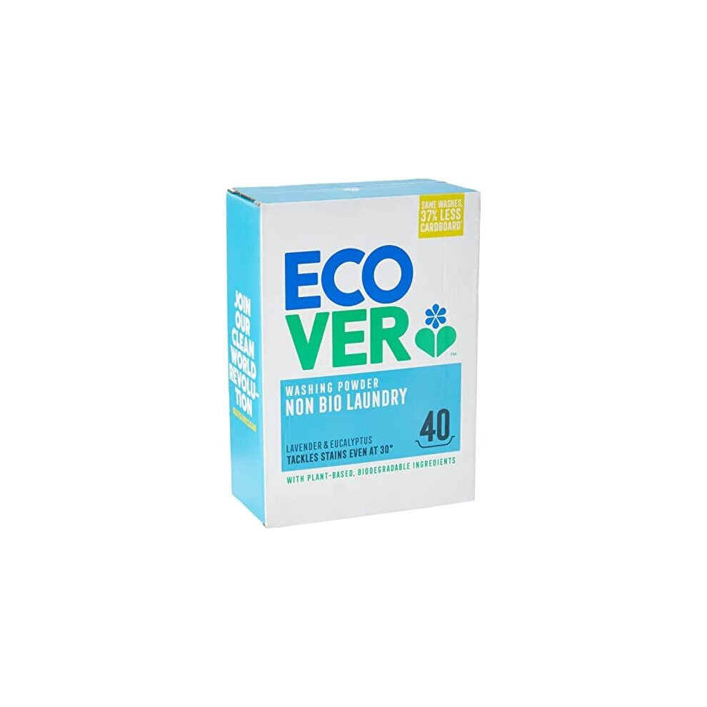 Ecover Washing Powder, Non Bio 40 Wash, 3 kg, (Pack of 1)