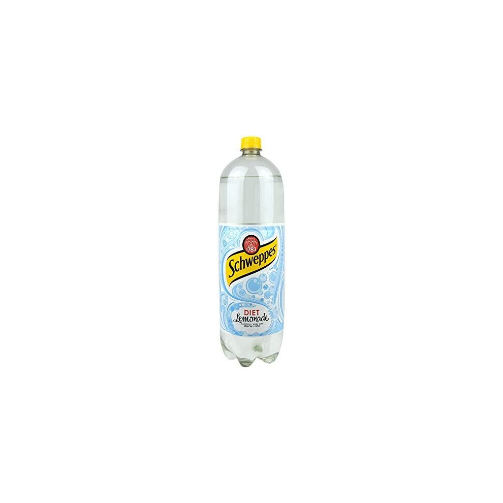 Schweppes Diet Lemonade 2 Litre Soft Drink Case of 6