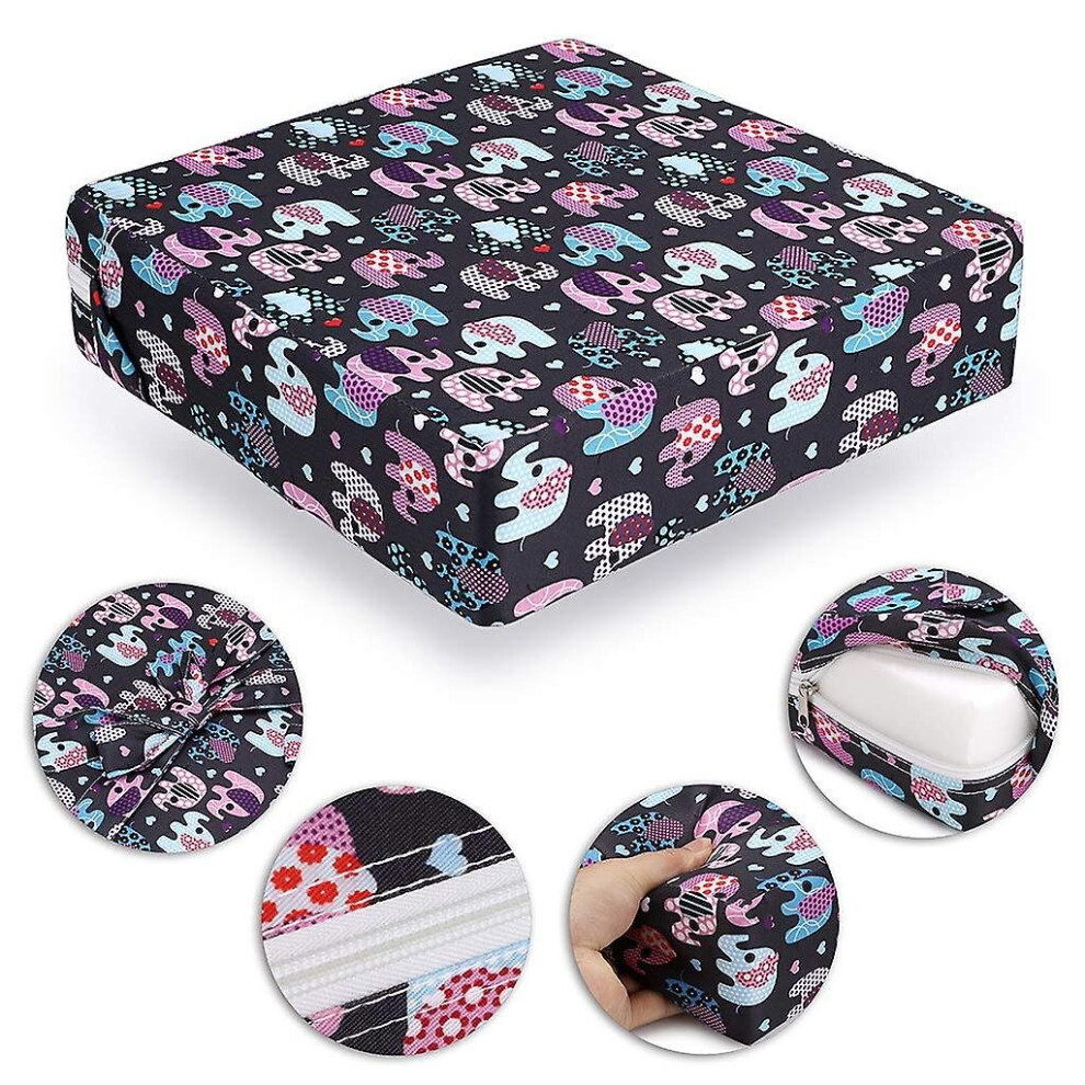 (Elephant) Toddler Booster Cushion Baby Chair Pad Heightening Dining Chair Cushion Cartoon Seat Mat