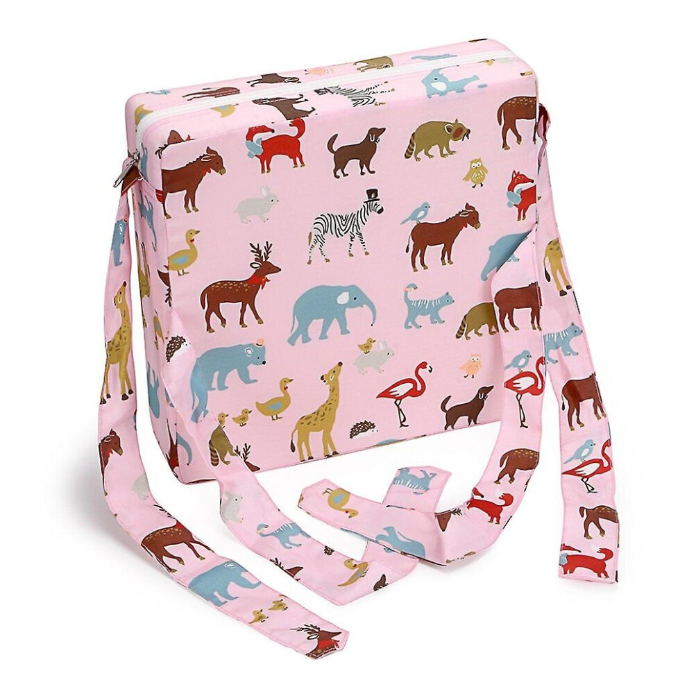 ( Animal) Toddler Booster Cushion Baby Chair Pad Heightening Dining Chair Cushion Cartoon Seat Mat Pink