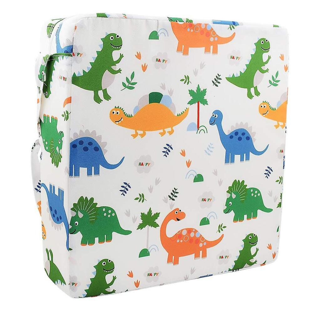 ( Dinosaur) Toddler Booster Cushion Baby Chair Pad Heightening Dining Chair Cushion Cartoon Seat Mat White