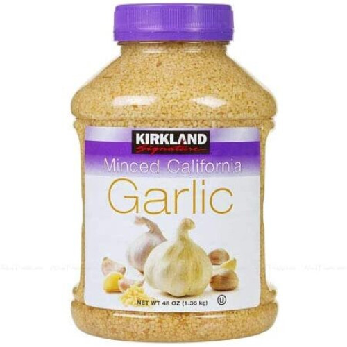 Kirkland Signature Spice Seasoning Minced California Garlic Dressing Jar 1.36kg