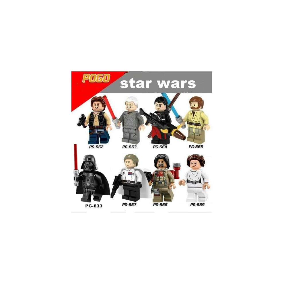 Photos - Action Figures / Transformers 8PCS Star Wars Minifigures Toys Soroo Palpatine Chirrut Obi-Wan Kenobi Orson Krennic Baze Leia Organa Solo Action Mini Figur