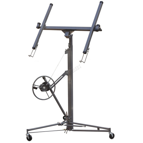 Switzer Switzer 15Ft Lift Drywall Hoist Foldable Plasterboard Panel Sheet Lifter Caster 2