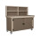 (5ft, Legs With Wheels) Wooden MDF Top Workbench With Lockable Cupboard And Back Panel 1