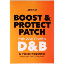 Boost & Protect - High Dose Vitamins D3 & B12 - 30 Patches - Vegan