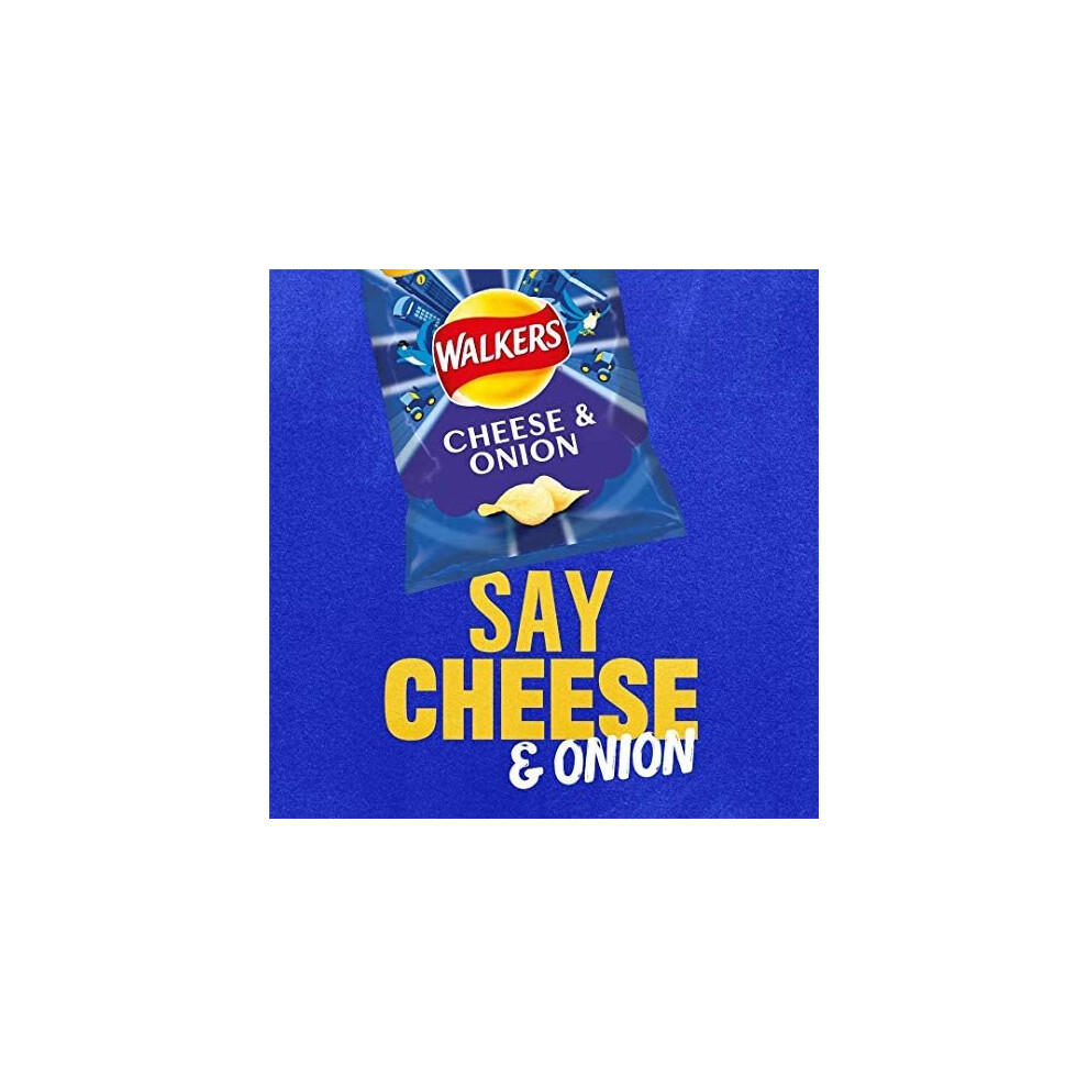 Walkers Crisps Multipack Mixed Flavour Variety Box (Ready Salted, Salt & Vinegar, Cheese & Onion