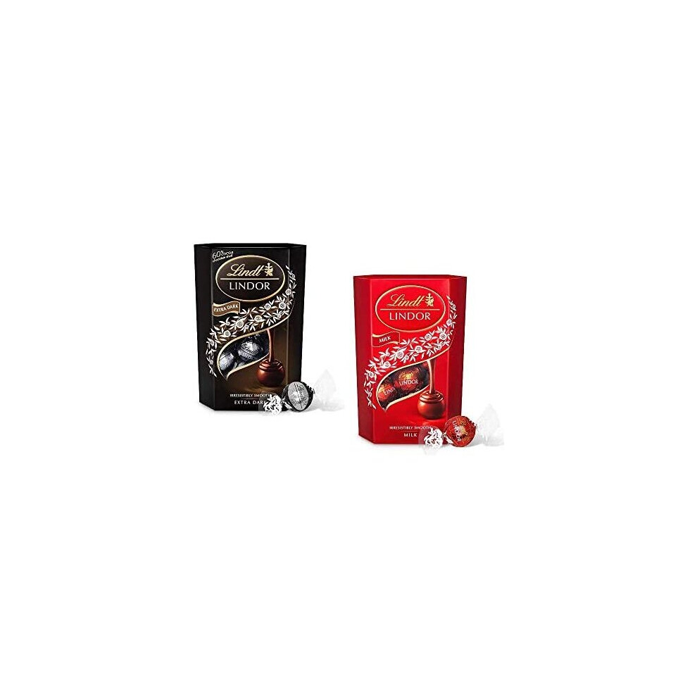 Lindt Lindor Dark and Milk Truffles 2 x 200g