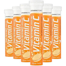 120 Vitamin C Orange 1000mg Effervescent Tablets *6 Packs of 20* HIGH Strength