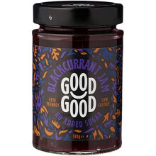 Good Good Sweet Jams Keto Friendly - Low Calorie Without Added Sugars - Vegan - Gluten Free - Preserves - Blackcurrant Jam