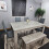 Grey Dining Table and 4 Grey Chairs and 1 Bench Dining Set 6