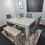 Grey Dining Table and 4 Grey Chairs and 1 Bench Dining Set 4