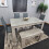 Grey Dining Table and 4 Grey Chairs and 1 Bench Dining Set 11