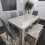 Grey Dining Table and 4 Grey Chairs and 1 Bench Dining Set 7