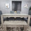 Grey Dining Table and 4 Grey Chairs and 1 Bench Dining Set 5