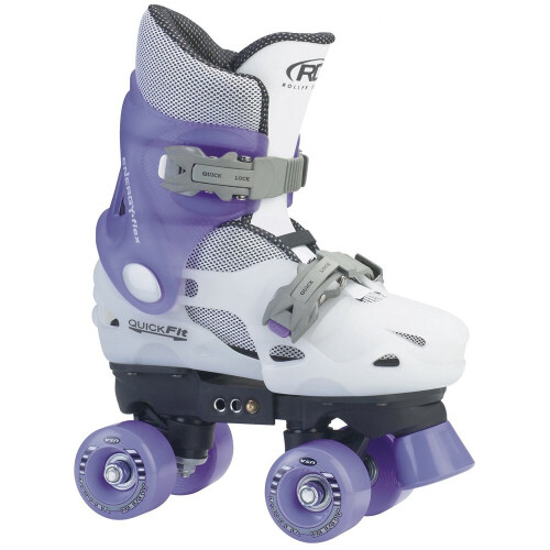 Trans 400  White/Lilac Quad Roller Skates - Size: Jnr11 - 13