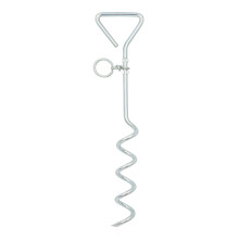 Milestone 31690 Outdoor Corkscrew Tie Out Stake / Keyring Attachment / Tether Pets and Tents
