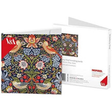 V&A William Morris Strawberry Thief Square Set of 8 Art Notecards Wallet (12.3 x 12.3 cm)