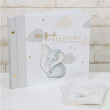 Disney Baby Dumbo Elephant Photo Album & Milestone Card Boxed Set