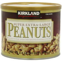 Kirkland Signature Super XL Virginia Peanuts, Roasted & Salted, Extra Crunchy - 1.13 kg (2.5 lb)