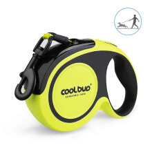 (Fluorescent green, S) Retractable Dog Leash 5m Reflective Pet Walking Chain Durable Cat Nylon Lead Leash