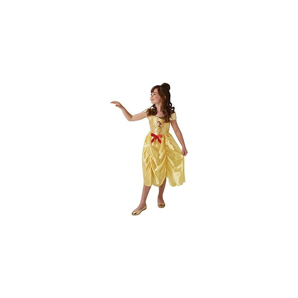 Rubies Rubie's Official Girl's Disney Princess Fairy Tale Belle, Beauty And The Beast Costume - Large Golden