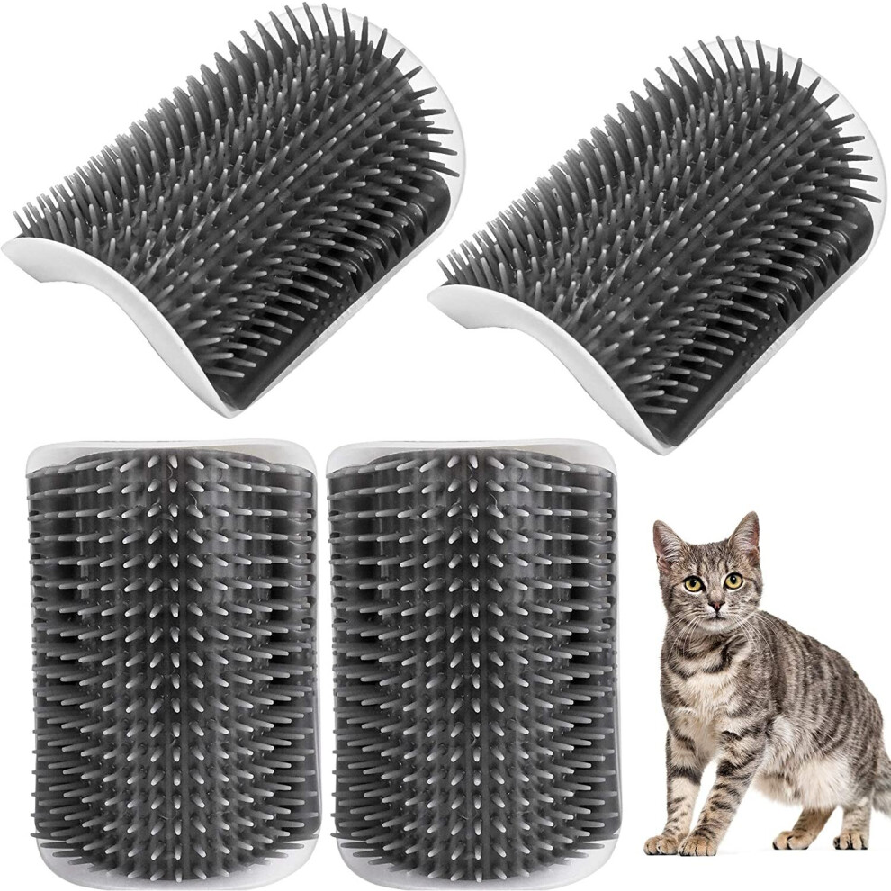 4 Pack Cat Corner Self Groomer with Catnip Wall Corner Massage Comb on OnBuy