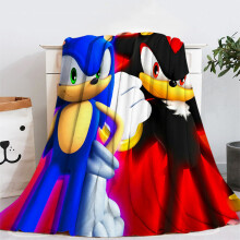 (100x150, 21) Sonic Flannel Blanket Super Soft Comfortable Warm Winter Kids Gift