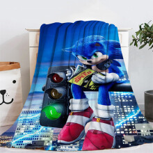 (150x200, 32) Sonic Flannel Blanket Super Soft Comfortable Warm Winter Kids Gift