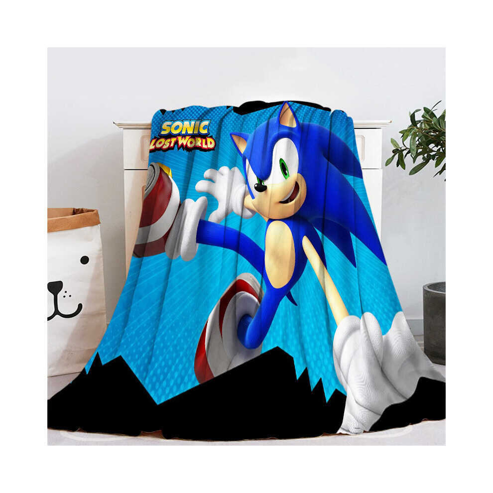 (150x200, 28) Sonic Flannel Blanket Super Soft Comfortable Warm Winter Kids Gift