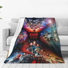 (100x150, 2) Stranger Things Flannel Blanket Super Soft Comfortable Warm Kids Gift