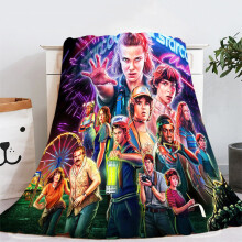 (75x100, 14) Stranger Things Flannel Blanket Super Soft Comfortable Warm Kids Gift