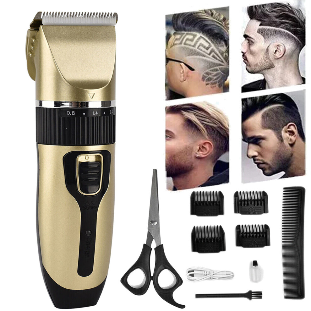 Professional Mens Hair Clipper Trimmer Cordless Beard Electric Shaver