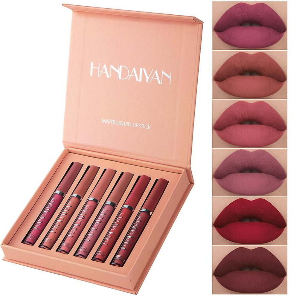 Not,Specified (A) 6Pcs Lipstick Makeup Set Matte Liquid Lip Gloss Waterproof Cosmetics Glosses