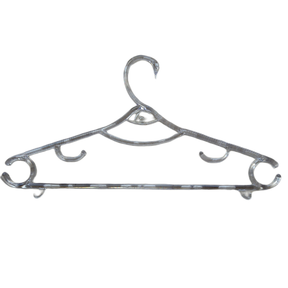 (Adult Clear) 18pcs Plastic Coat Hangers Family Swan Hangers