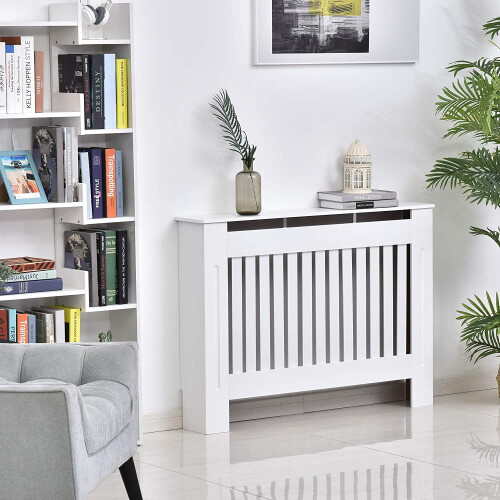 Wooden Radiator Cover (Medium White) Radiator Covers Modern White