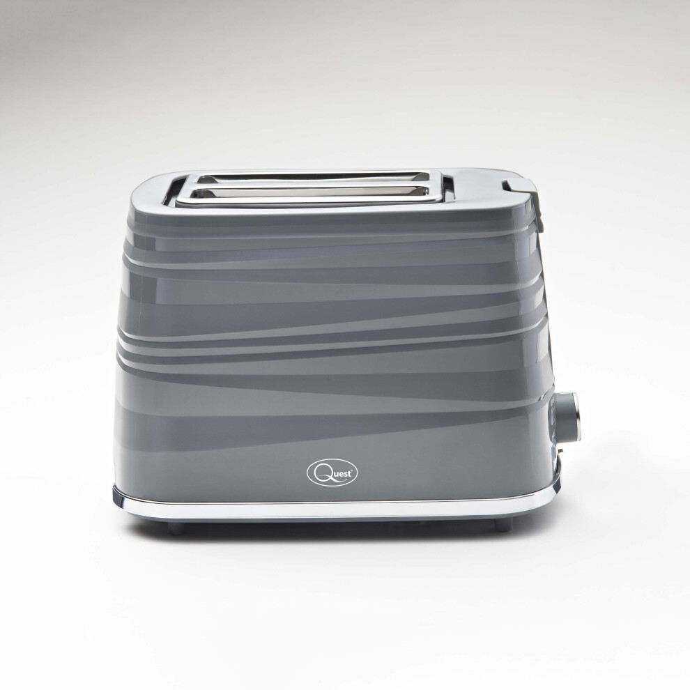 grey--quest-harmony-2-slice-toasters---7-browning-levels---sleek-modern-design---defrost---reheat-settings---electronic-timer-control---removable-crumb-tray