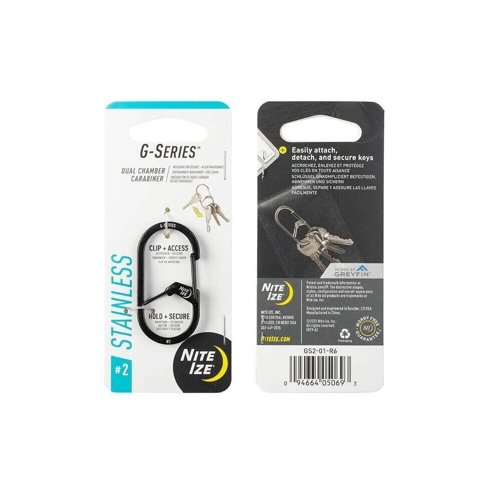 Nite Ize Gs2-01-R6 G-Series Key Chain Black