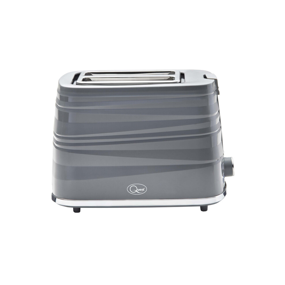 grey--quest-harmony-2-slice-toasters---7-browning-levels---sleek-modern-design---defrost---reheat-settings---electronic-timer-control---removable-crumb-tray